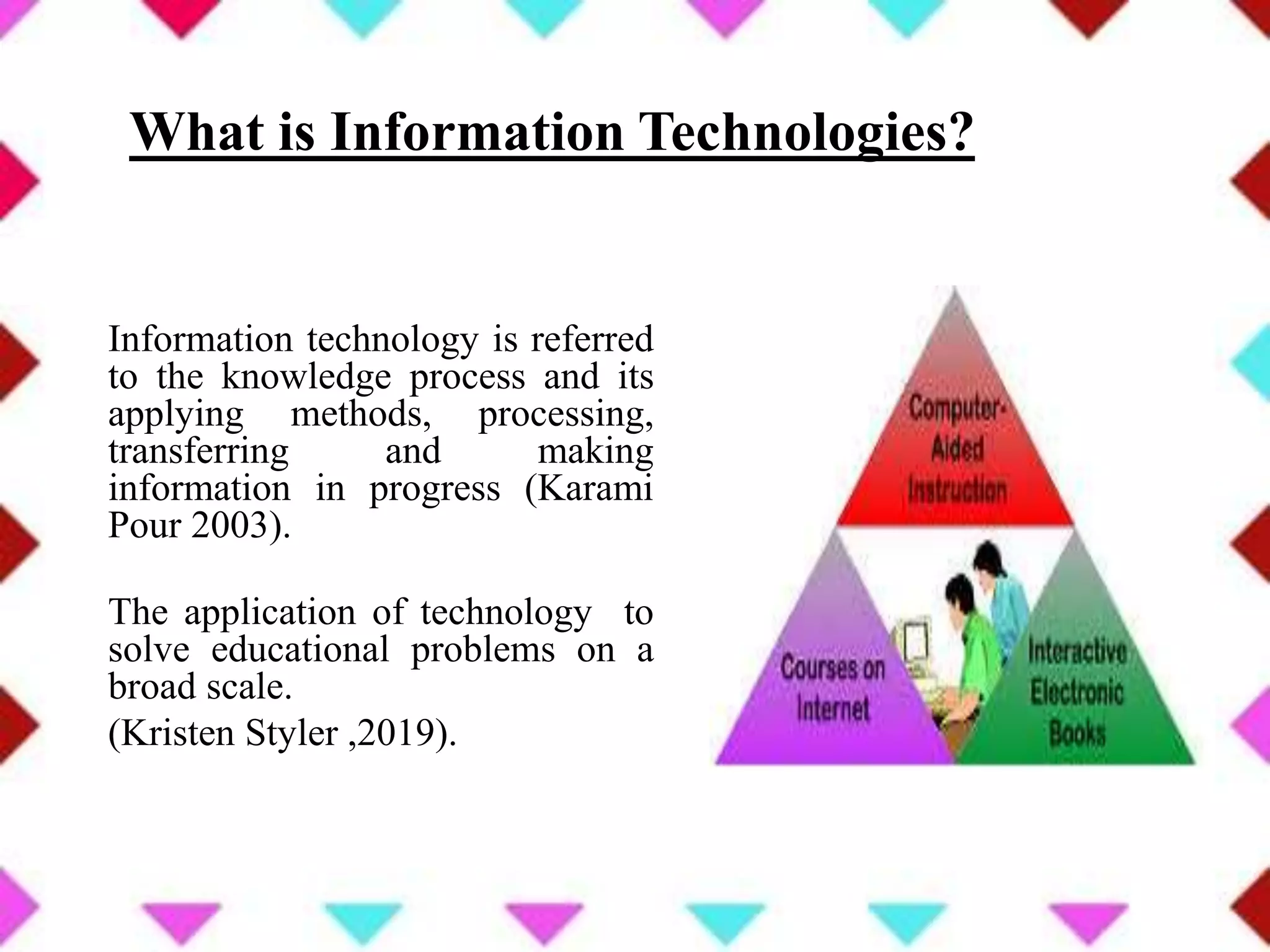 Uses of information technology | PPTX