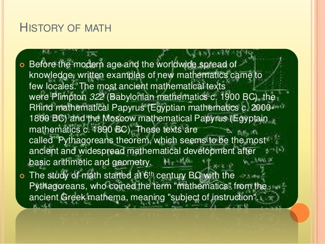 Uses of mathematics in...