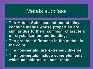 Metal Sub Type Uses of minerals native elements part-1 | PPT