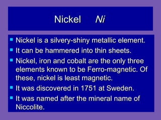 Uses of minerals native elements part-1 | PPT