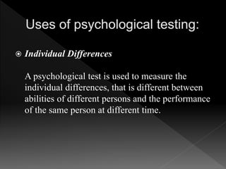 uses of PSY test.pptx