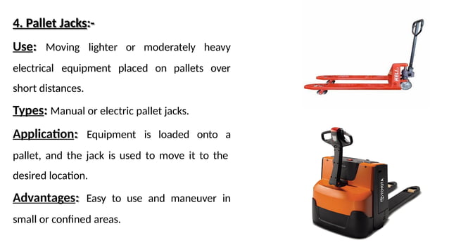 Uses of various devices & tools in loading & unloading, lifting ...