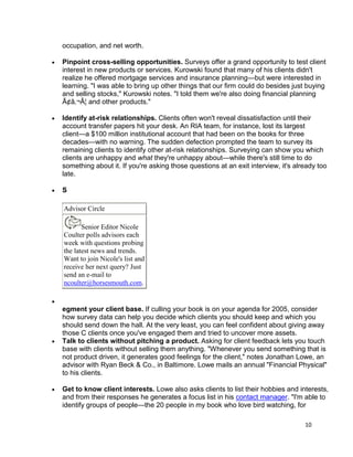 Use Surveys To Boost Center