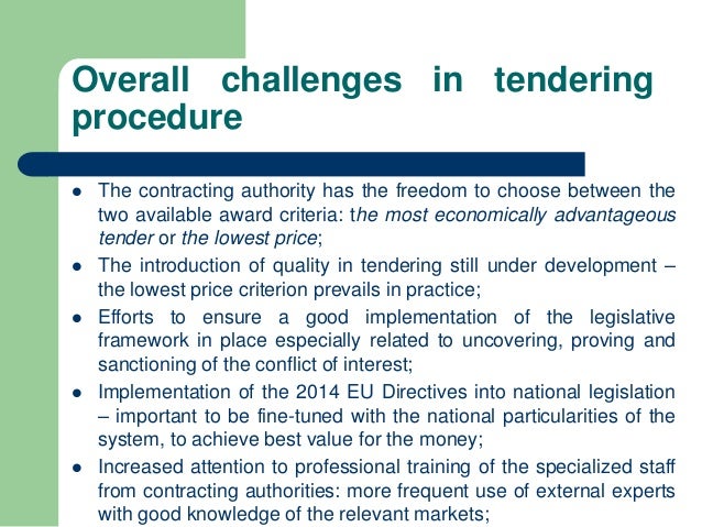 How To Design Tenders To Achieve Desired Outcomes Romania S Experien