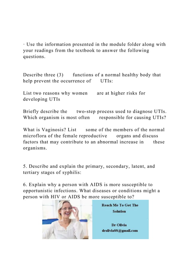 · Use the information presented in the module folder along with .docx