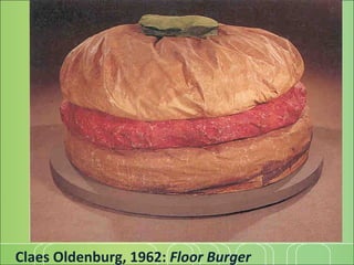 Claes Oldenburg, 1962:  Floor Burger 