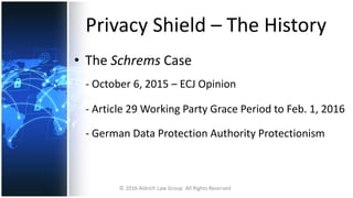 The New Privacy Shield for Trans-Atlantic Data - Is the Shield Better ...