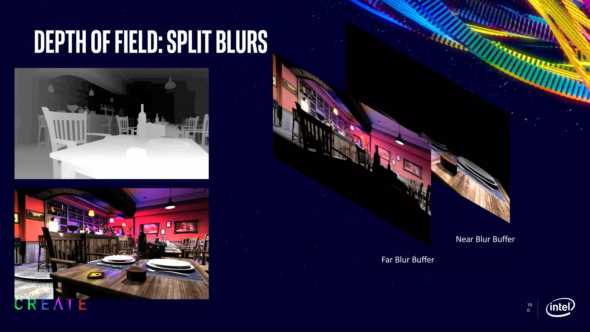 10
0
Depthoffield:splitblurs
Near Blur Buffer
Far Blur Buffer
 