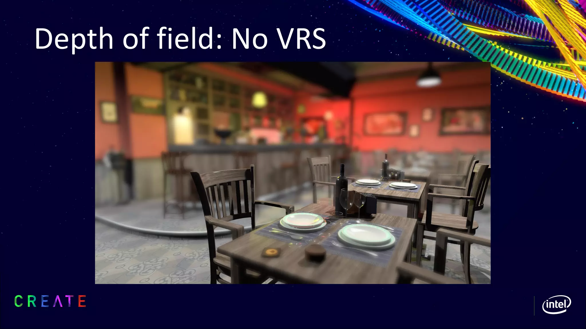 Depth of field: No VRS
 