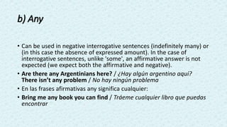 Use verbs and Quantifiers | PPTX