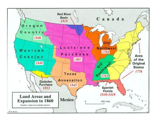 Westward Expansion Map Of The Usa Map Land Areas And Us Expansion Map 1 638 