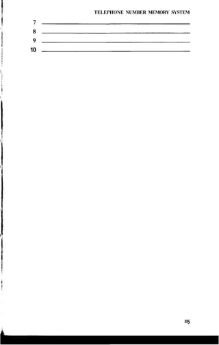 TELEPHONE NUMBER MEMORY SYSTEM
7
8
9
10
 