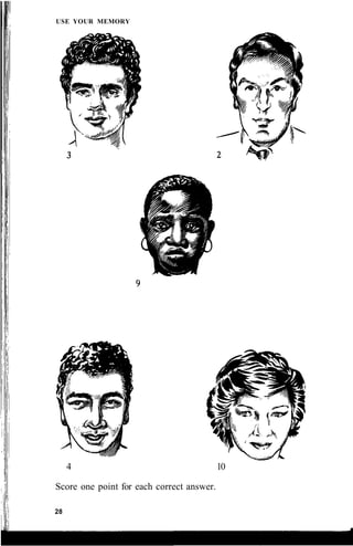 USE YOUR MEMORY
4 10
Score one point for each correct answer.
28
 