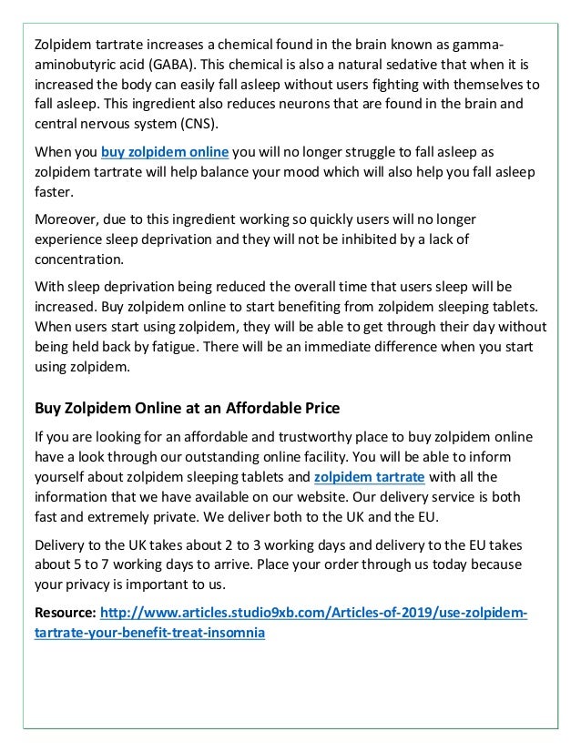 Zolpidem tartrate buy online uk