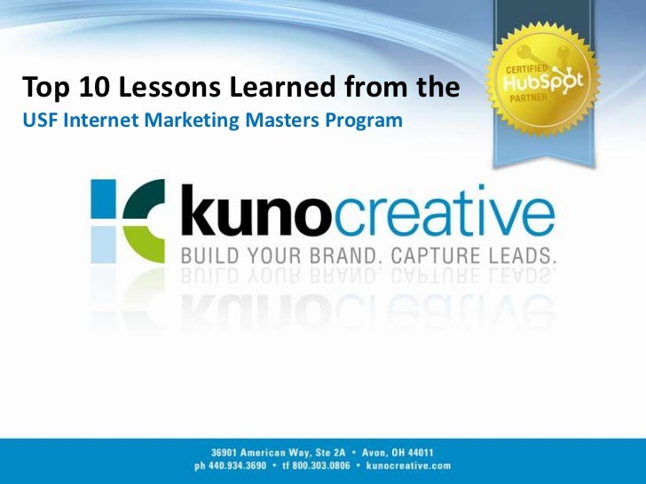Usf Masters Programs >> Top 10 Lessons Learned From The Usf Internet Marketing Usf Masters Programs >> Top 10 Lessons Learned From The Usf Internet Marketing