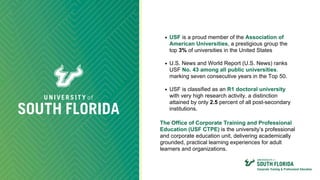 Usf Pdf University of South Florida’s Office of Corporate Training and ...
