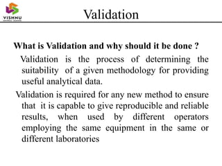 USFDA bio analytical method development and validation | PPTX