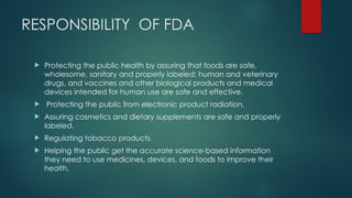 Comprehensive Overview of USFDA: History, Structure, and Regulatory ...