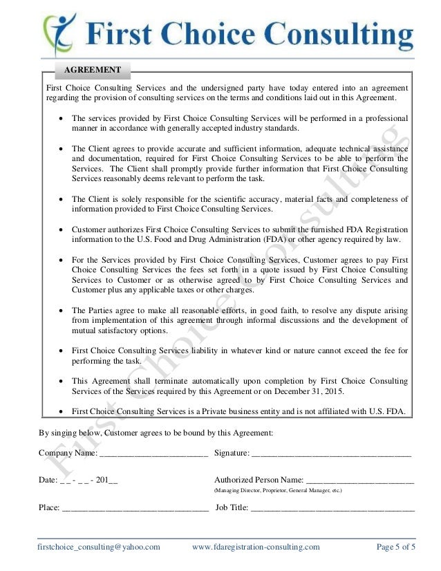 US FDA Food Facility Registration Form_First Choice Consulting Servic…