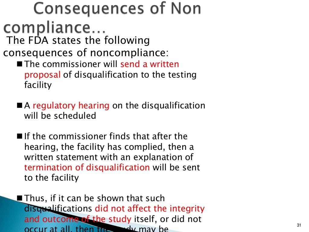USFDA guidelines of glp for non clinical testing laboratories