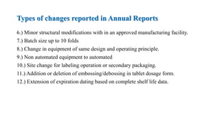 US FDA post approval changes | PPTX