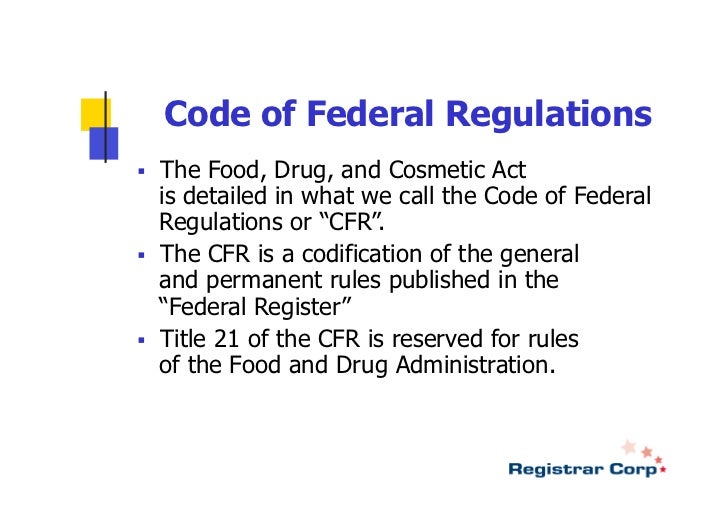 US FDA Regs & Modernization Act 2012
