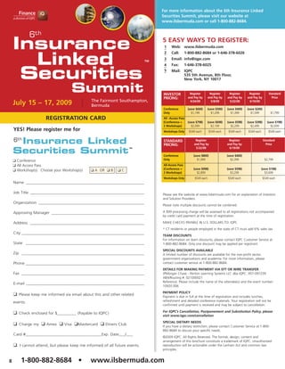 6th Insurance Linked Securities Summit