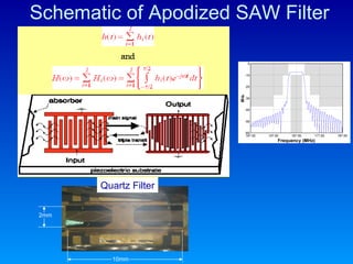 Schematic of Apodized SAW Filter 2mm 10mm Quartz Filter 