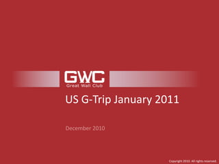 US G-Trip January 2011 December 2010 