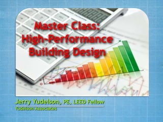 Master Class:
  High-Performance
   Building Design



Jerry Yudelson, PE, LEED Fellow
Yudelson Associates
 