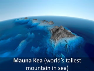Mauna Kea (world’s tallest mountain in sea)  