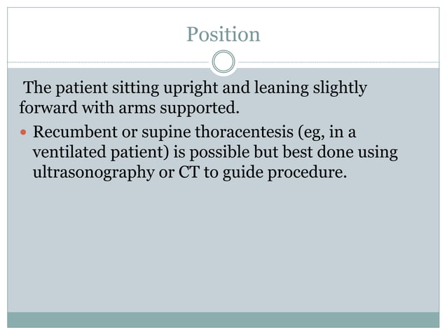 USG Guided Tapping.pptx,Lung Infection Symptom relief (if pleural ...