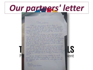 Our partners' letter
 