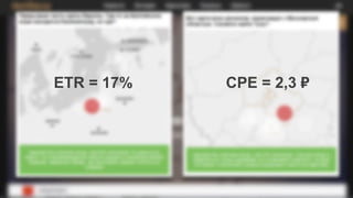 6McDonald`s Russia
ETR = 17% CPE = 2,3 ₽
 