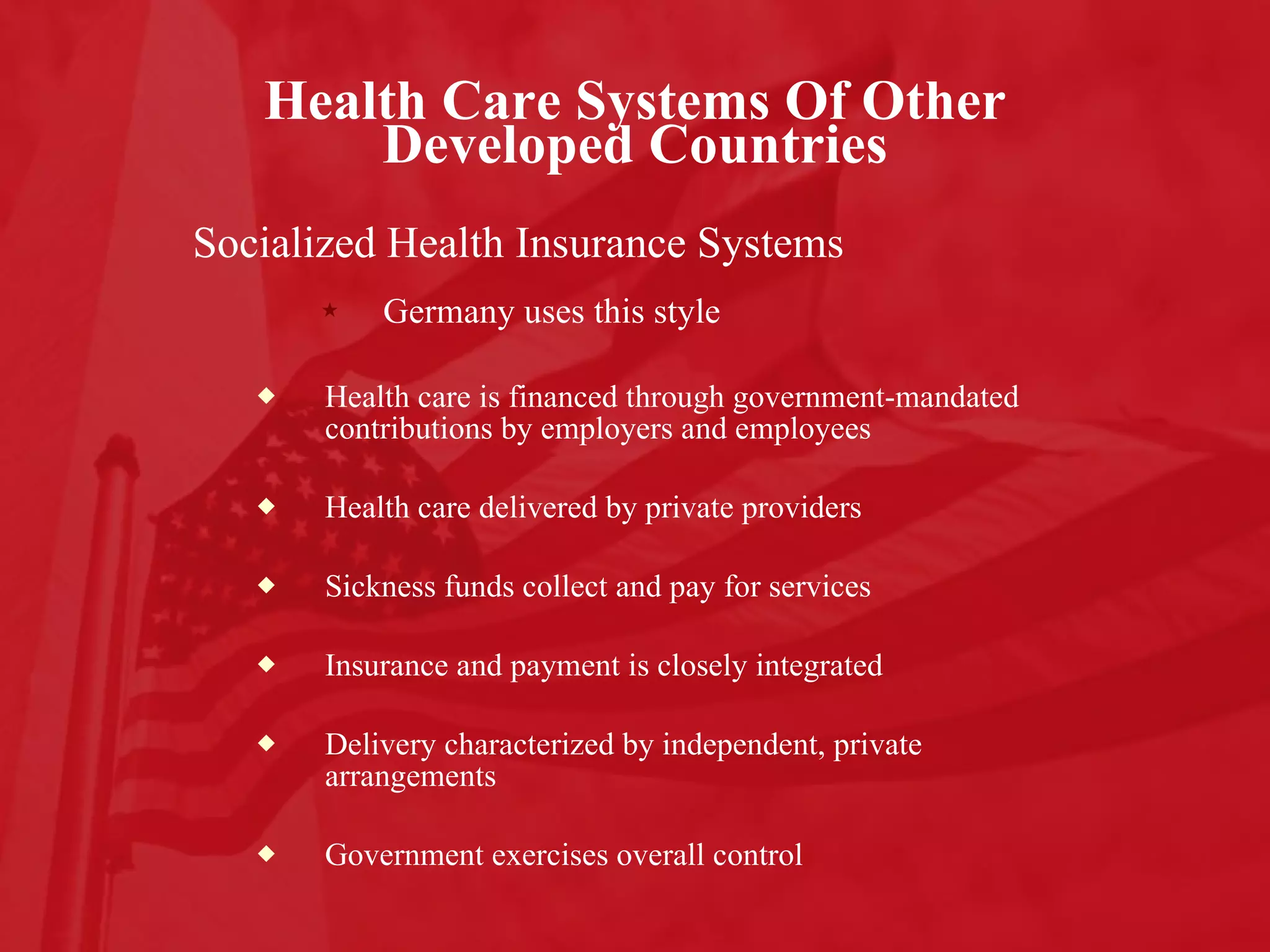 US health care system overview 1 | PPT