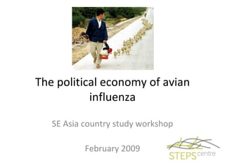 The political economy of avian influenza SE Asia country study workshop February 2009 