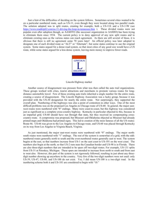 US Highway Systems: Present, Past, and Present | PDF