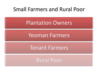 Small Farmers and Rural Poor