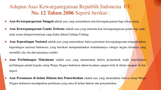Hak Dan Kewajiban Warga Negara Indonesia