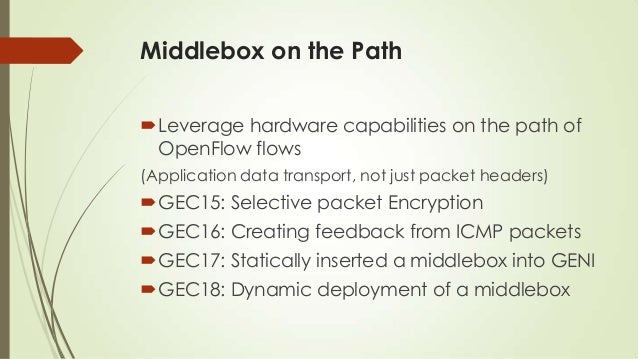 Inefficiencies in using Middleboxes with OpenFlow        Inefficiencies in using Middleboxes with OpenFlow