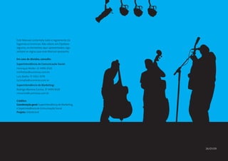 Este Manual contempla todo o regramento da
logomarca Usiminas. Não altere, em hipótese
alguma, os elementos aqui apresentados, siga
sempre as regras que esse Manual apresenta.

Em caso de dúvidas, consulte:
Superintendência de Comunicação Social:
Henrique Moller: 31 3499-9120
hmfreitas@usiminas.com.br
Luiz Malta: 13 3362-3379
luizmalta@usiminas.com.br
Superintendência de Marketing:
Rodrigo Moreira Correa: 31 3499-8128
rmcorrea@usiminas.com.br

Créditos
Coordenação geral: Superintendência de Marketing
e Superintedência de Comunicação Social
Projeto: Interbrand




                                                   26/01/09
 