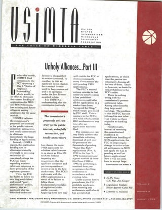 USIMTA NEWSLETTER SUMMER 1992