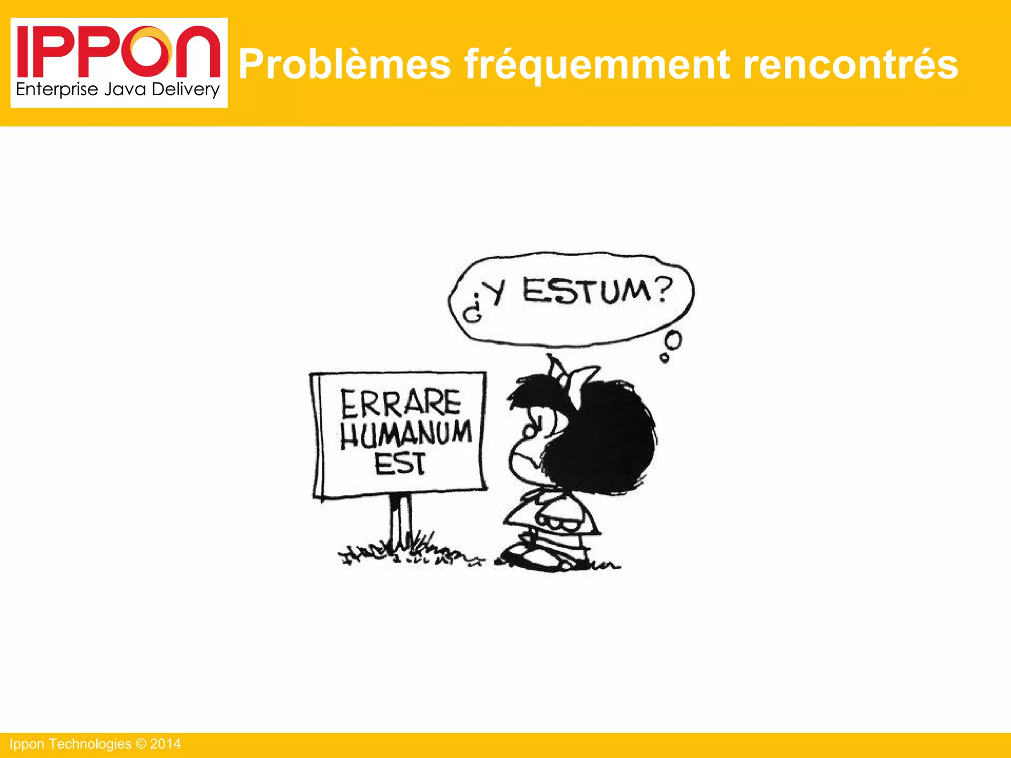 Ippon Technologies © 2014
Problèmes fréquemment rencontrés
 