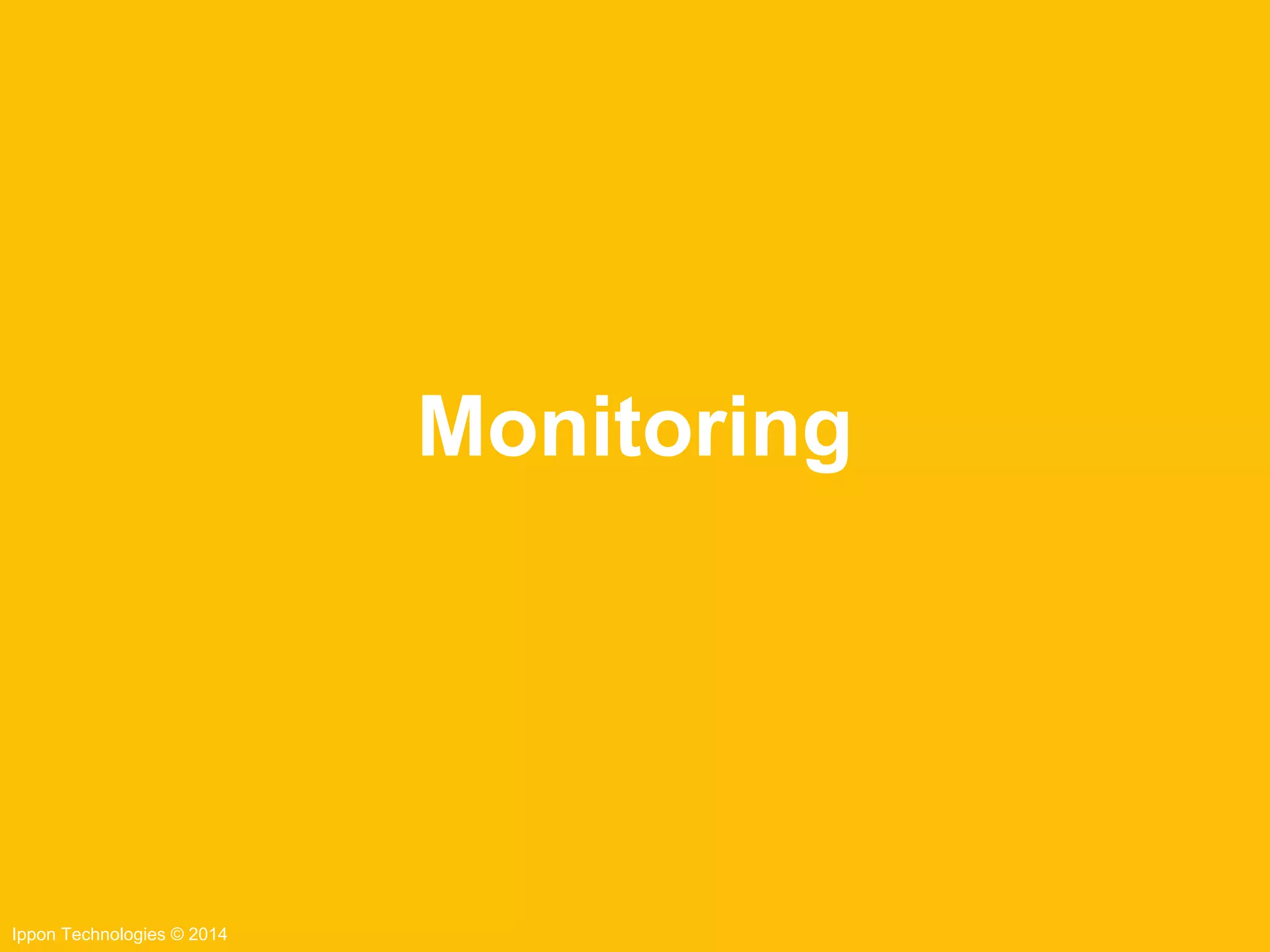 Ippon Technologies © 2014
Monitoring
 