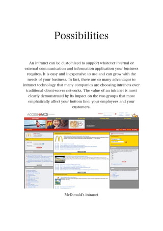 Using An Intranet Within A Company