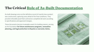 As Built Sheet.pdf Faster Construction Closeout Through Reliable As-Built Documentation | PDF