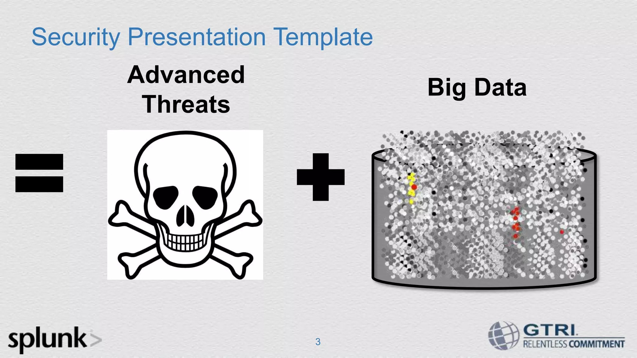 Security Presentation Template 3 Big Data Advanced Threats 