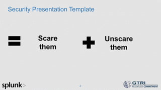 Security Presentation Template
2
Scare
them
Unscare
them
 