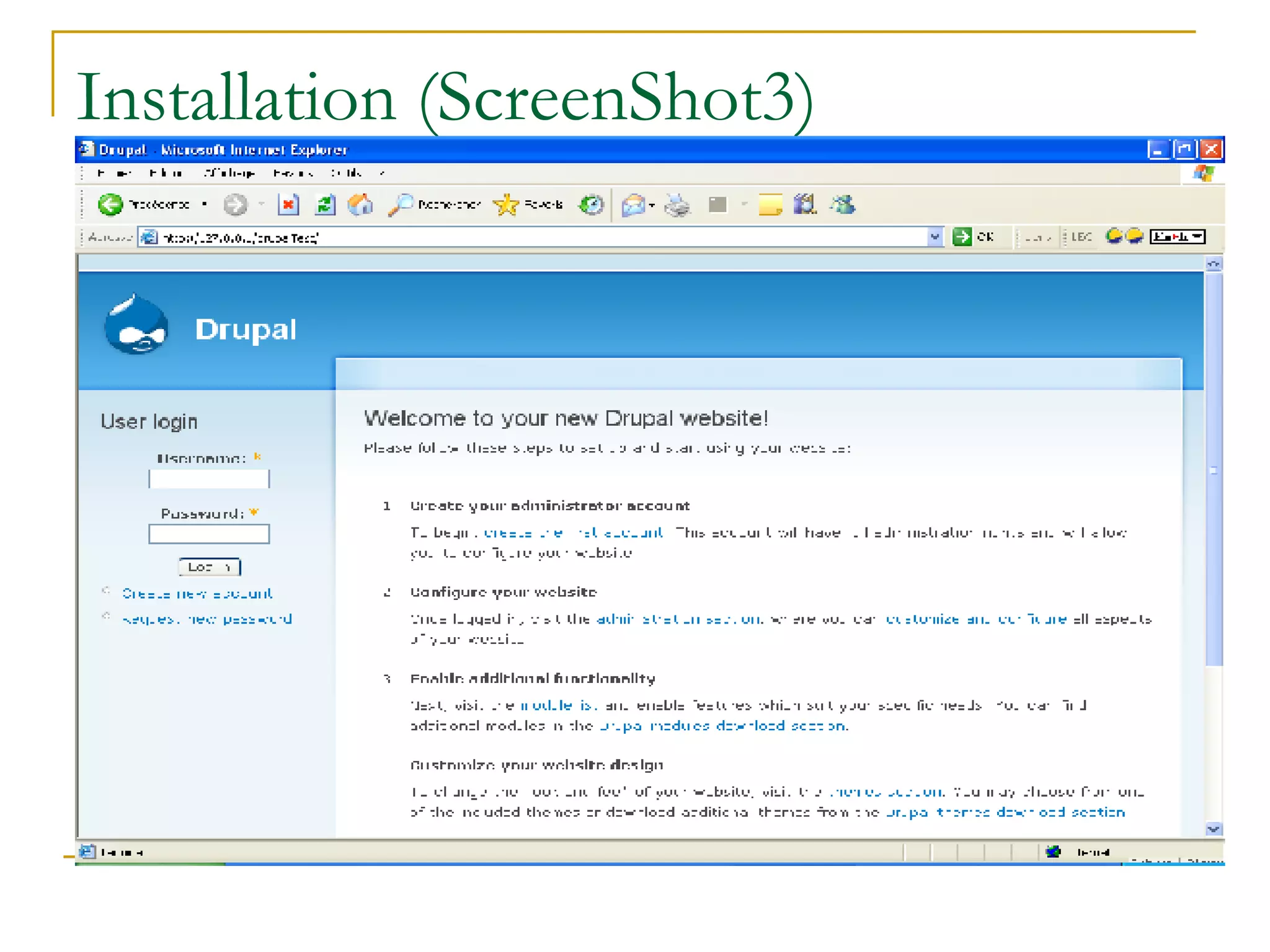Installation (ScreenShot3) 