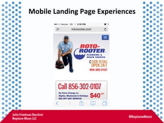 Mobile	
  Landing	
  Page	
  Experiences	
  
 
